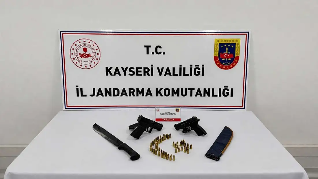 Develi’de silah operasyonu: Tabanca ve mühimmat ele geçirildi