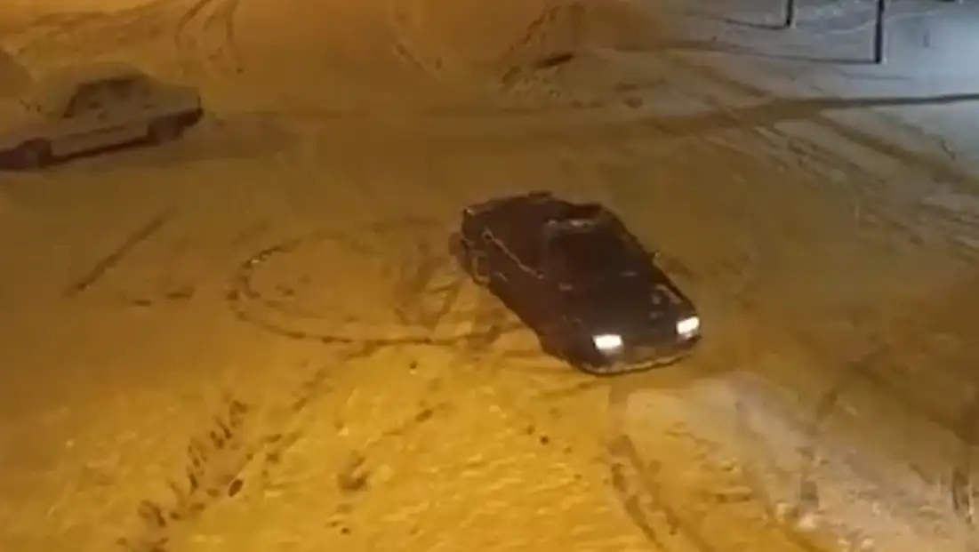 Karda drift atan sürücüye 208 bin TL ceza