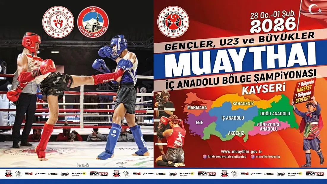 Muay Thai İç Anadolu Şampiyonası Kayseri’de