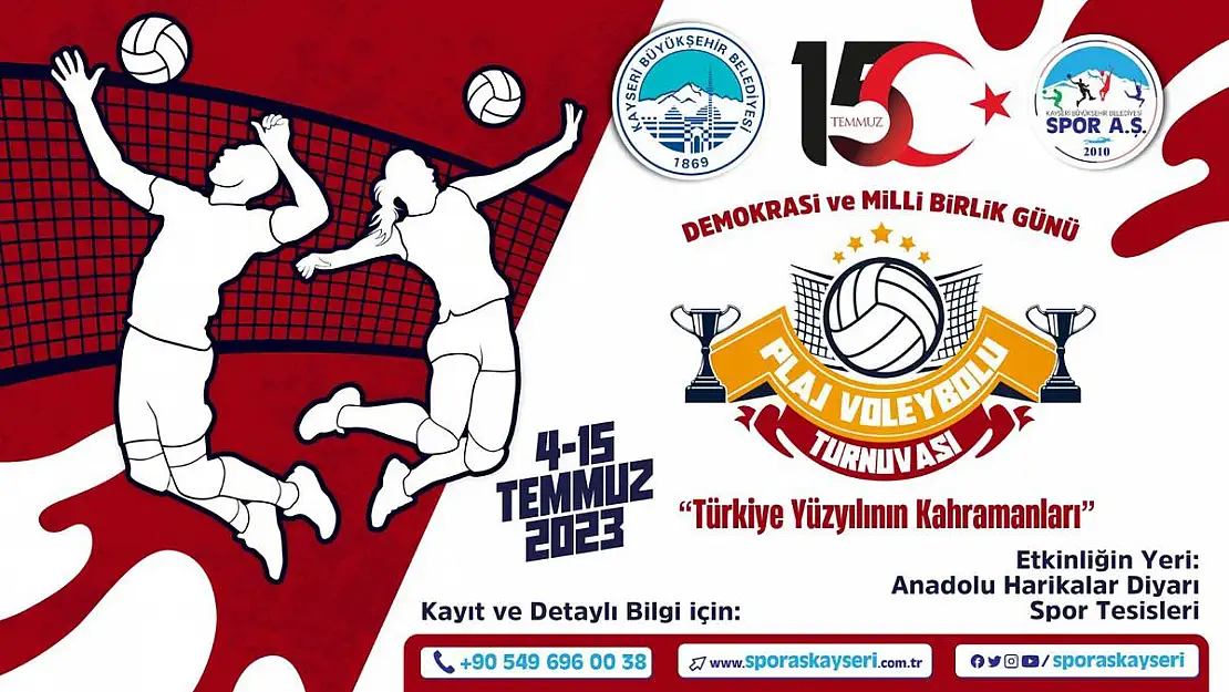 15 TEMMUZ'A ÖZEL PLAJ VOLEYBOLU TURNUVASI