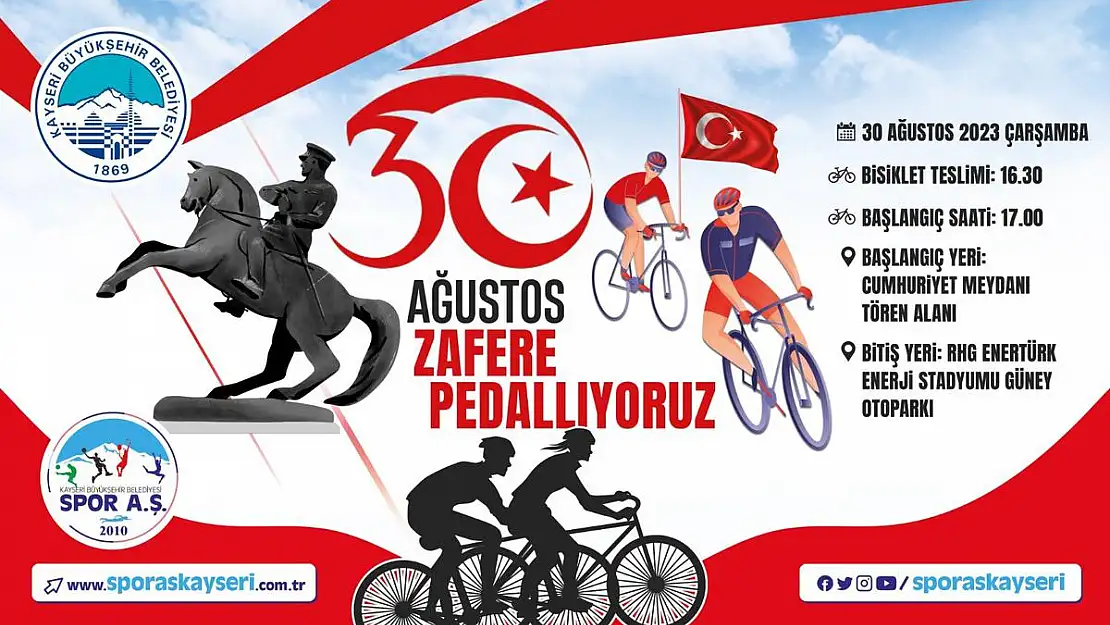 30 AĞUSTOS İÇİN 'ZAFERE PEDALLIYORUZ' ETKİNLİĞİ