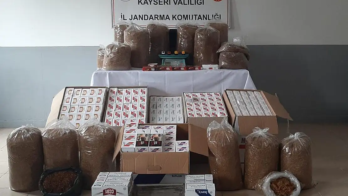 83 kilogram kaçak tütün ele geçirildi