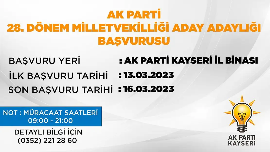 AK Parti'de aday adaylık başvurusu başladı