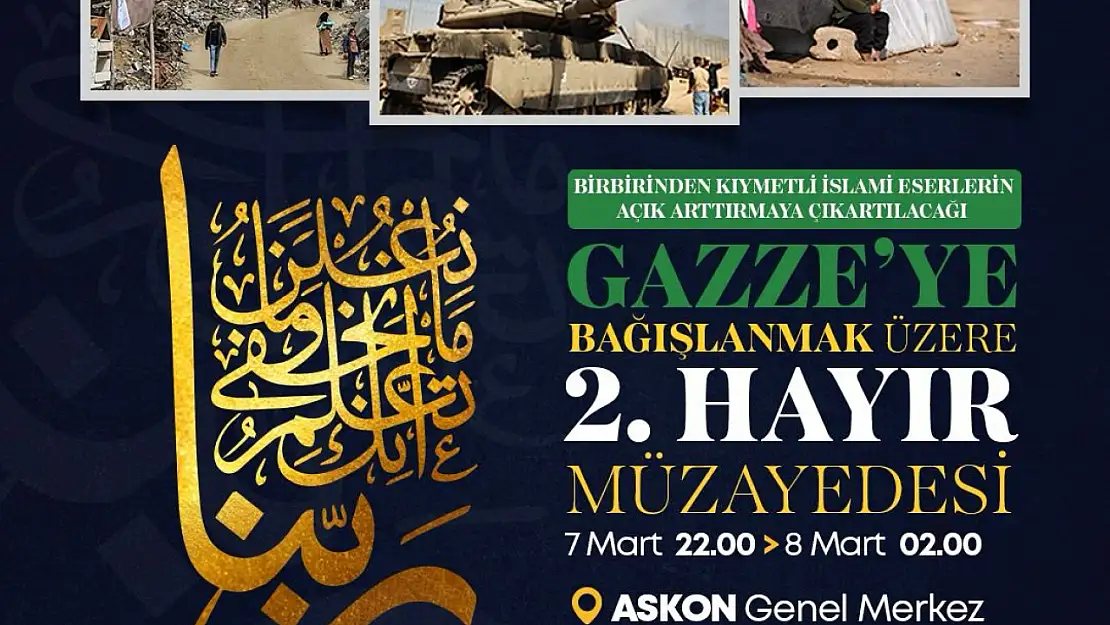 ASKON'dan Gazze'ye hayır müzayedesi