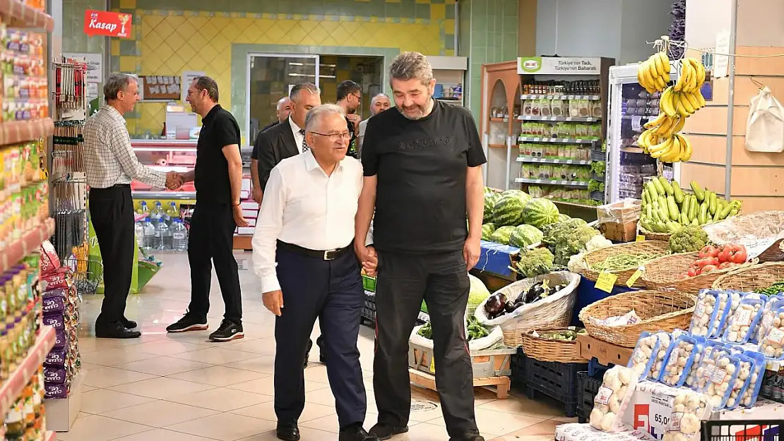 Başkan Büyükkılıç'tan Mevlana Mahallesi'nde esnaf ziyareti