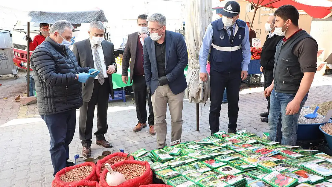 BAŞKAN YALÇIN, KAYMAKAM GÜNEY İLE  PAZAR DENETİMİNDE