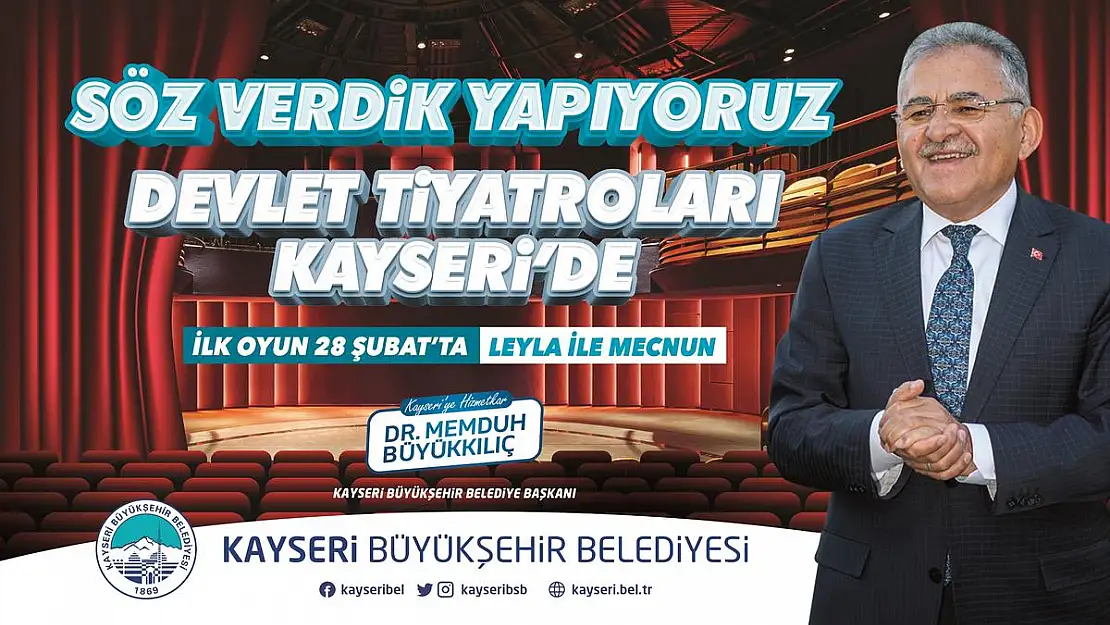 BÜYÜKKILIÇ'TAN İLK DEVLET TİYATROSU OYUNU MÜJDESİ