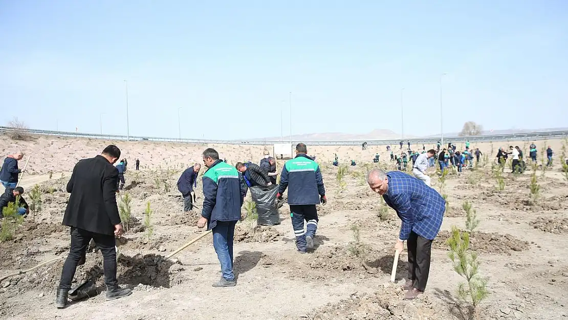 BÜYÜKŞEHİR, BAHARIN GELMESİ İLE FİDAN DİKİMİNE BAŞLADI