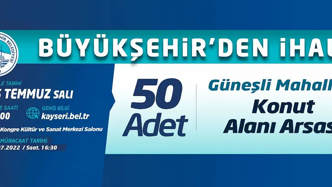 BÜYÜKŞEHİR'DEN İHALE