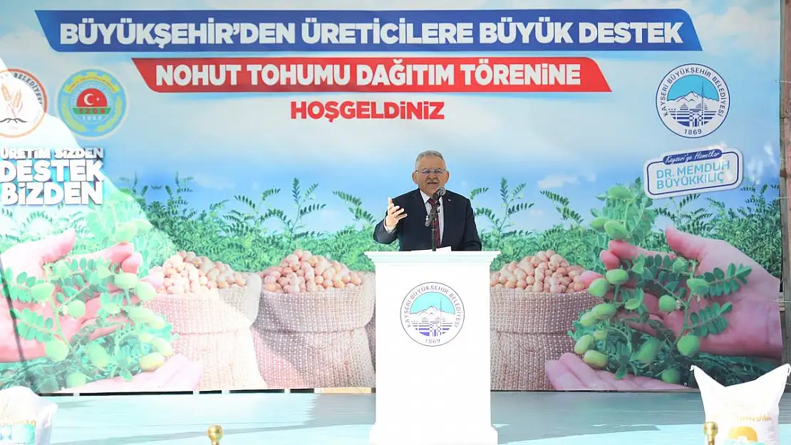 ÇİFTÇİLERE  'NOHUT TOHUMU' DESTEĞİ