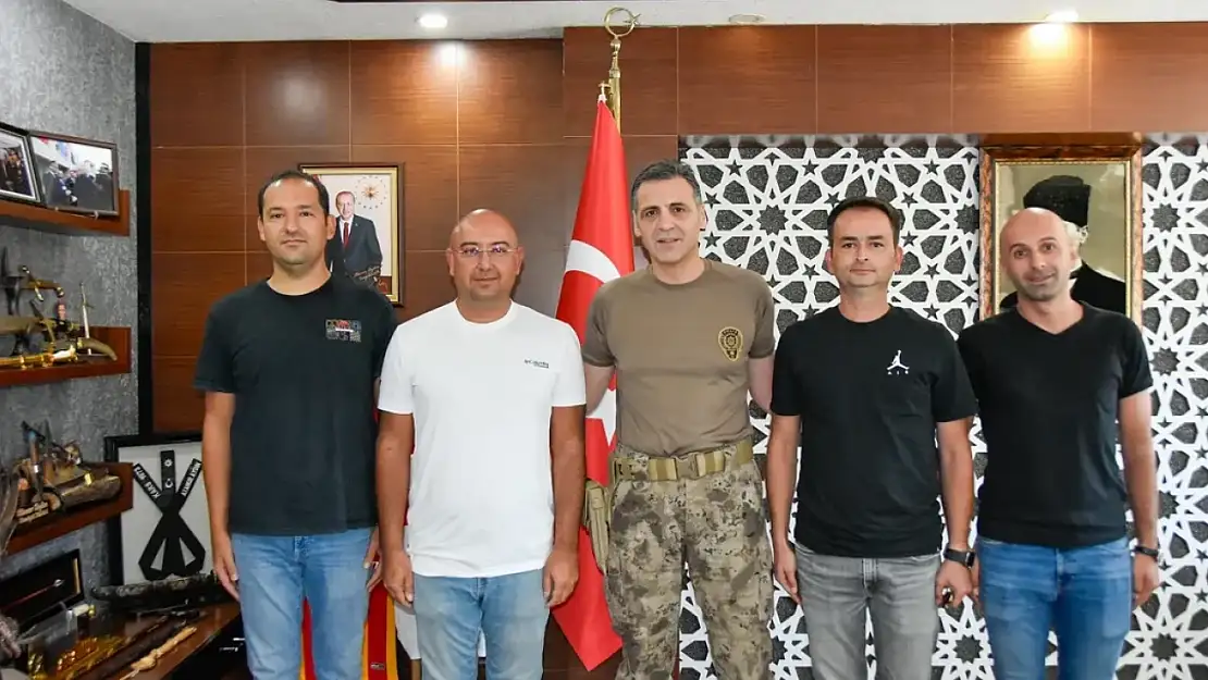 Emniyet Havacılık ekibi, Müdür Aydın'ı ziyaret etti