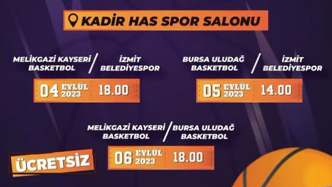 Erciyes Cup 3 takımın katılımıyla gerçekleştirilecek