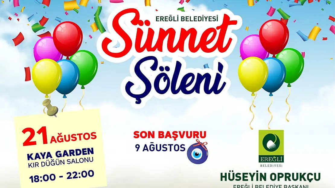 EREĞLİ BELEDİYESİ'NDEN SÜNNET ŞÖLENİ