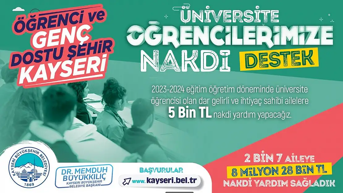 ÜNİVERSİTE ÖĞRENCİLERİNE DESTEKLER SÜRÜYOR