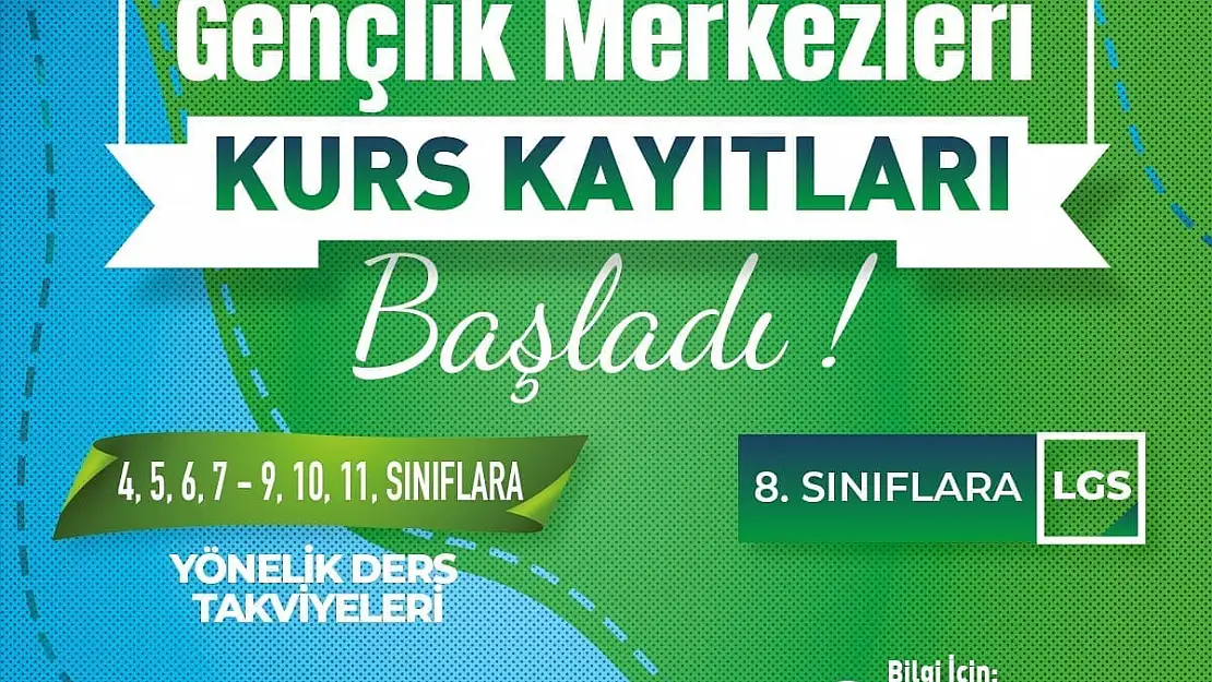 Gençlik Merkezleri Kurs Kayıtları Sürüyor