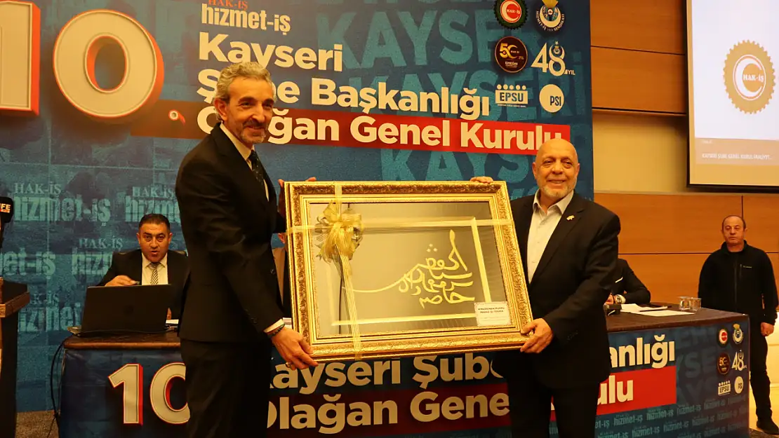 Hizmet-İş Kayseri Şubesi'nde Yavuz Navruz Güven Tazeledi
