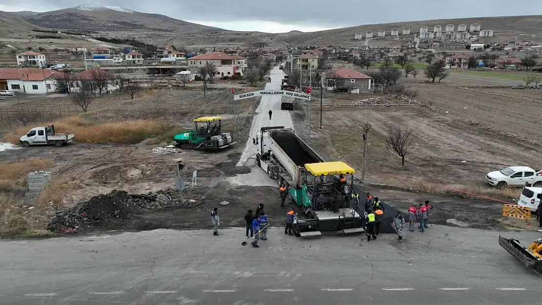 İncesu Süksün asfaltlama çalışmaları