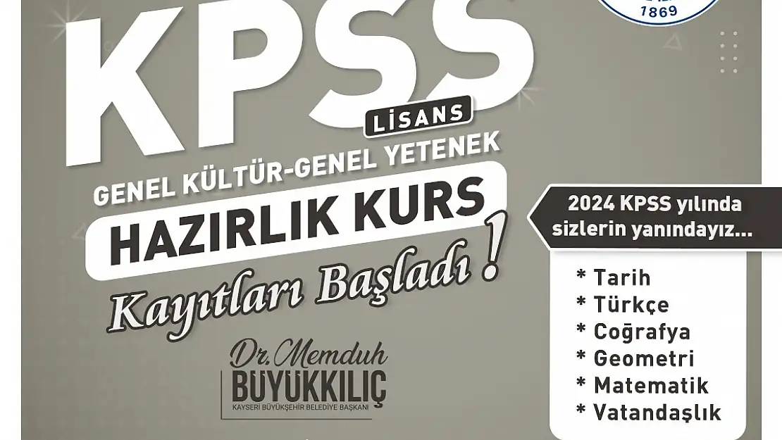 KAYMEK UZEM'DE KPSS KURS KAYITLARI BAŞLADI
