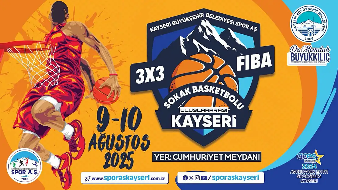Kayseri'de FIBA onaylı 3x3 turnuva