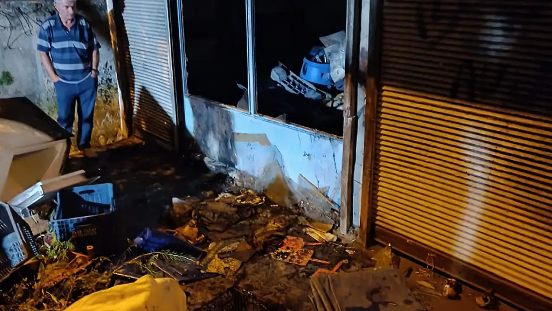 Kayseri'de işyeri kundaklandı