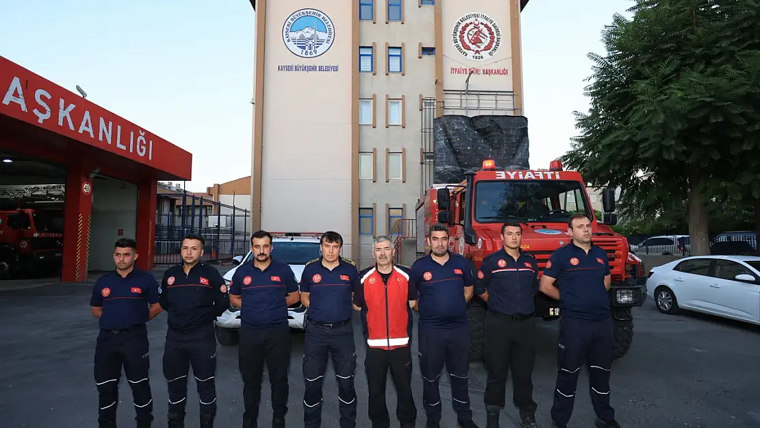 Kayseri itfaiyesi'nden Kırşehir'deki orman yangınına destek