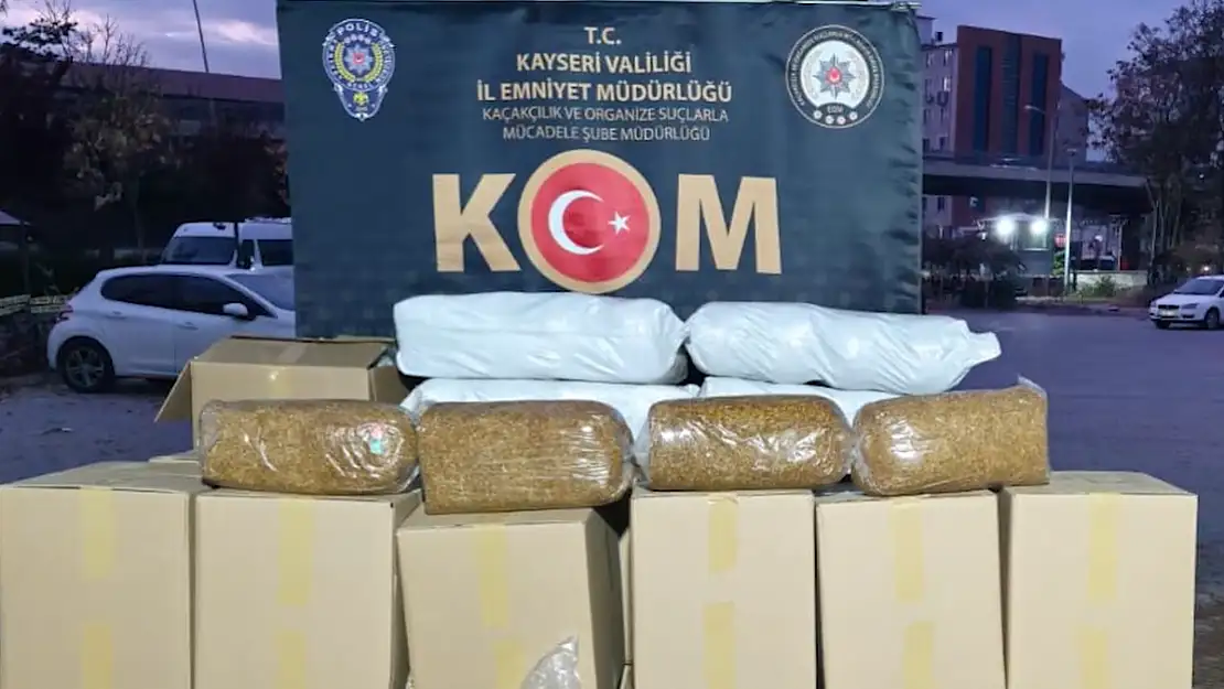 Kayseri'de 821 Kilogram Kaçak Tütün Ele Geçirildi