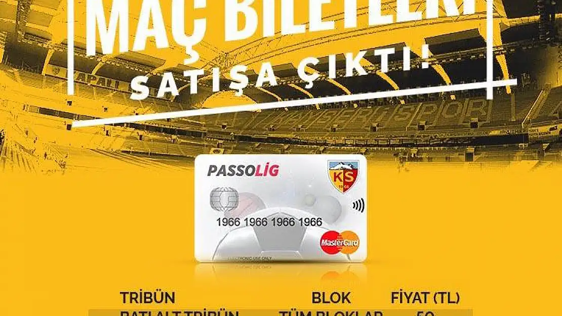 Kayserispor – Gençlerbirliği maç biletleri satışa çıktı