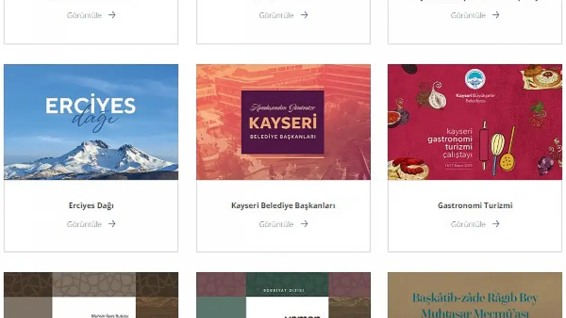 KAYSERİ'Yİ HER YÖNÜYLE TANITAN ESERLER