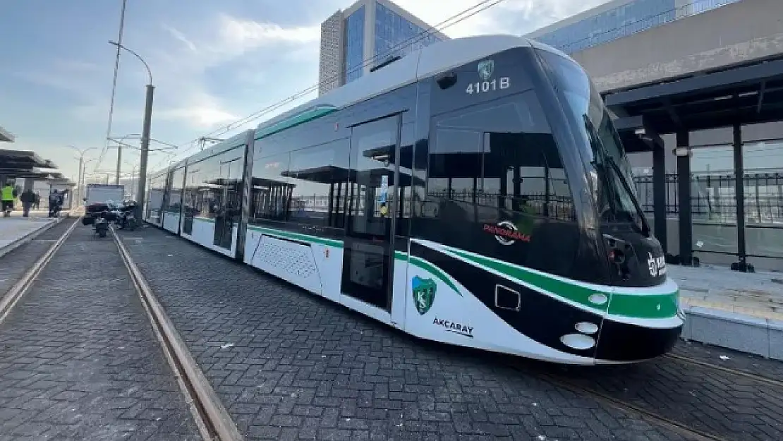 Kocaeli Şehir Hastanesi tramvayında test sürüşü