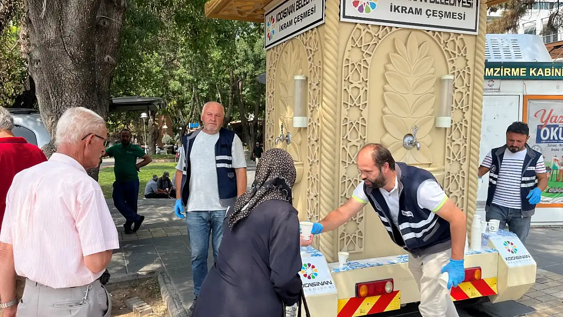 Kocasinan Belediyesi'nden vatandaşa serin ikram