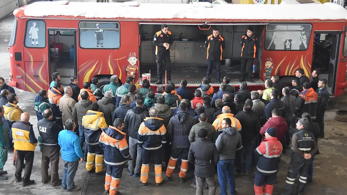 KOCASİNAN ÇALIŞANLARINDAN NEFES KESEN YANGIN TATBİKATI