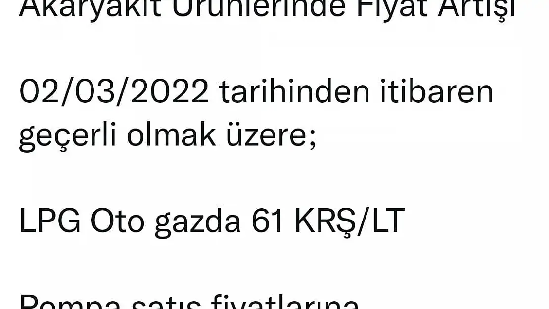 LPG ''YE 61 KURUŞ ZAM DAHA