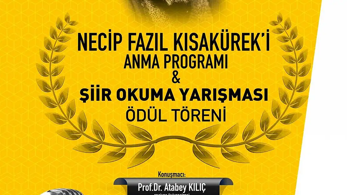 'NECİP FAZIL KISAKÜREK ŞİİR OKUMA YARIŞMASI'
