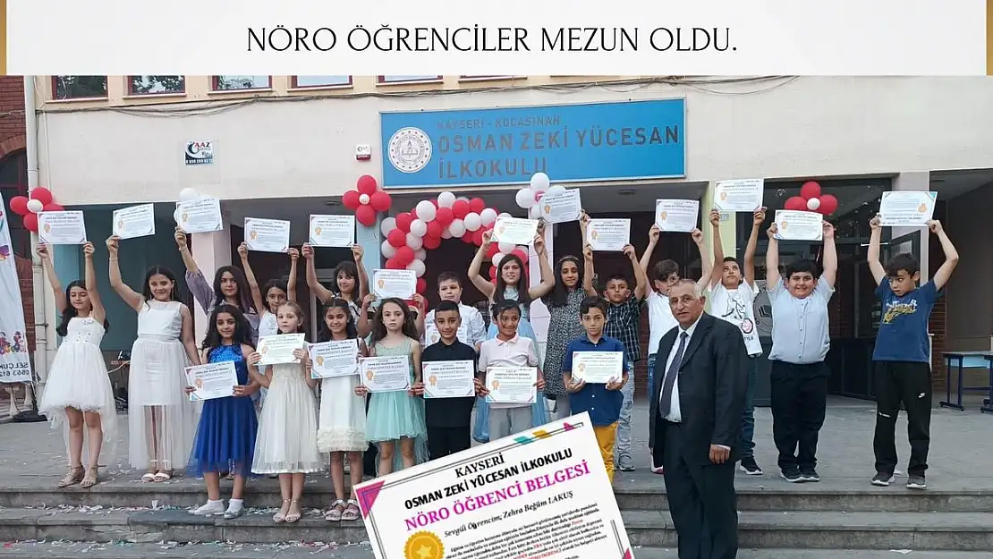 Osman Zeki Yücesan İlkokulu'nda nöro öğrenciler mezun oldu