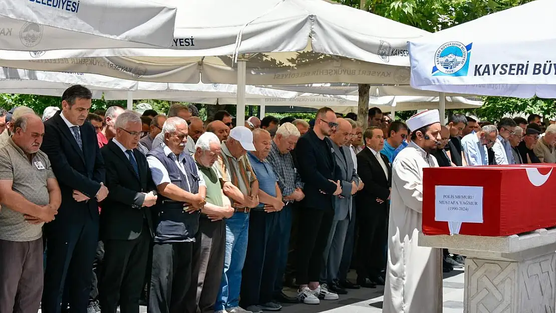 Polis memuru Mustafa Yağmur son yolculuğuna uğurlandı