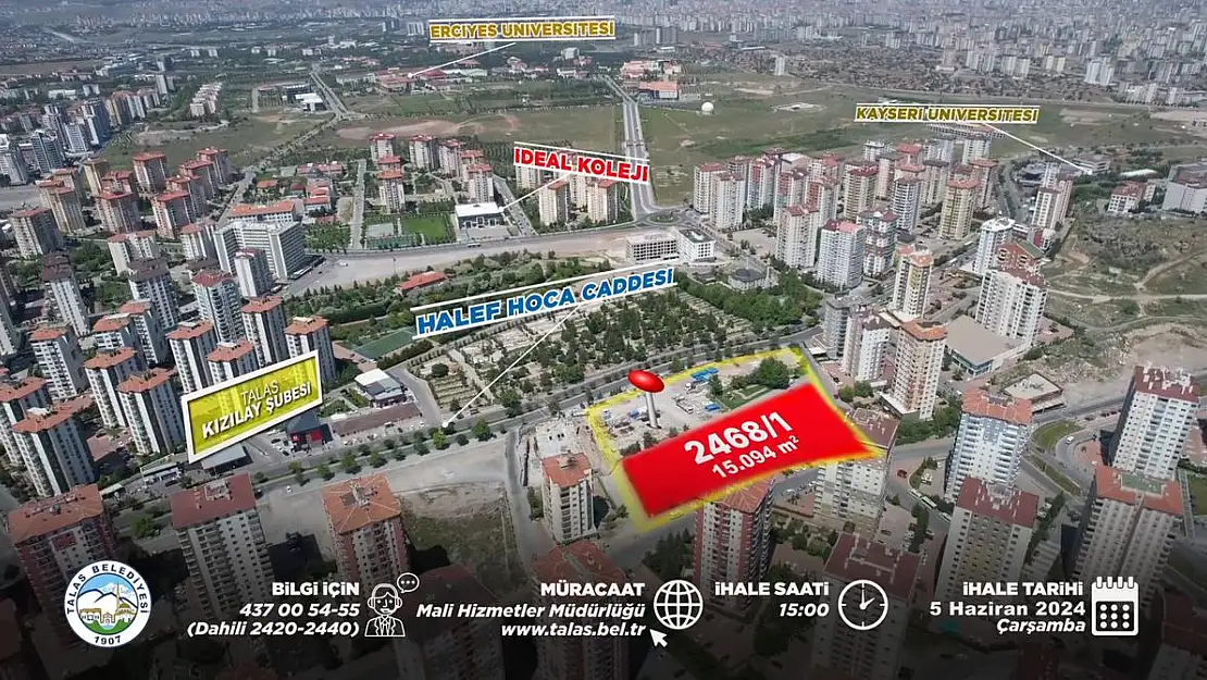 TALAS BELEDİYESİ'NDEN YENİ YATIRIM FIRSATLARI