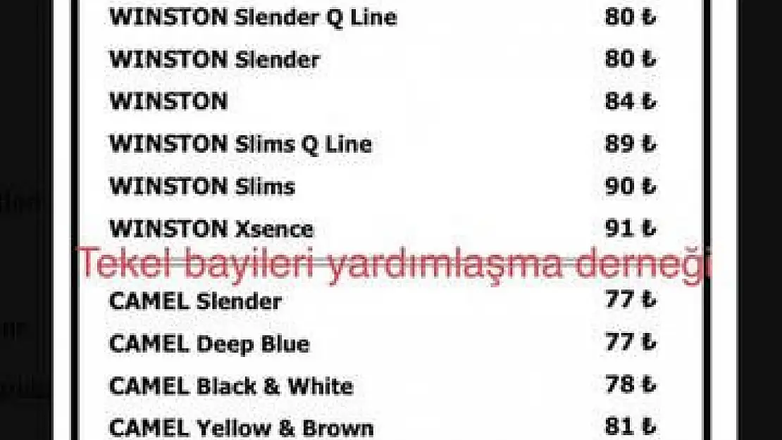 Tütün ve sigara fiyatlarına yeni zam