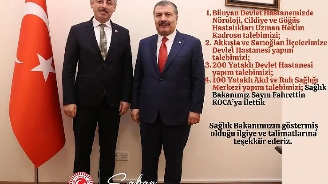 Vekil Çopuroğlu, sağlık konuları hakkında Bakan Koca ile görüştü