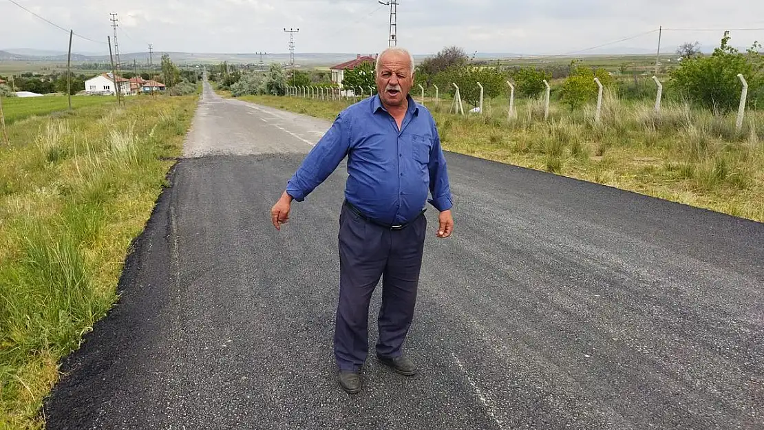 YARIM YAPILAN ASFALT KÖYDE TEPKİ TOPLADI