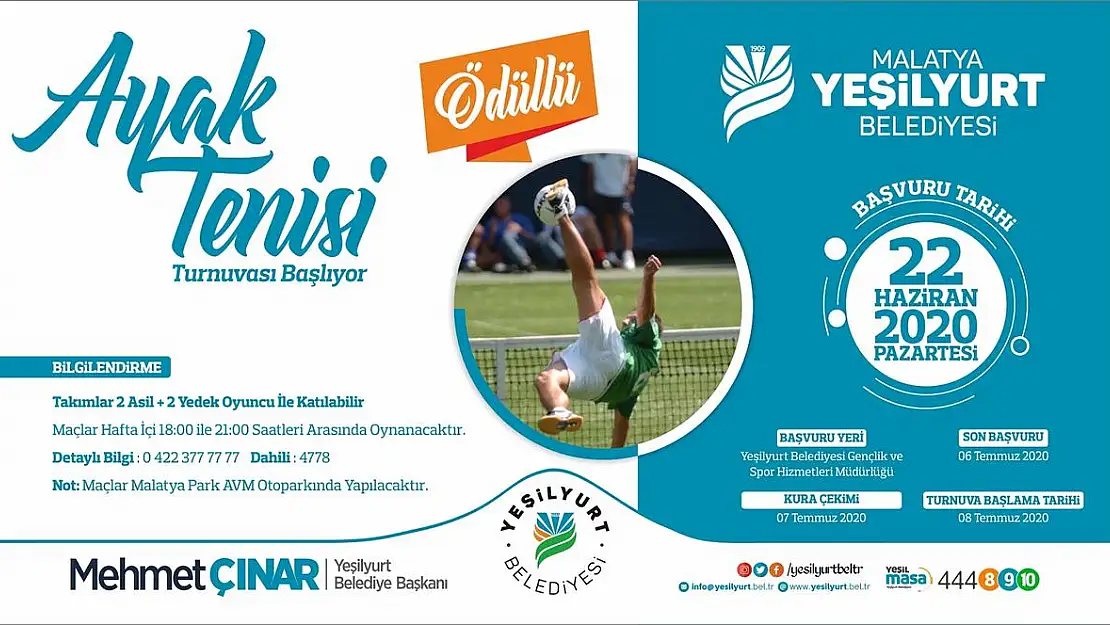 Yeşilyurt Belediyesi, 1.Ayak Tenisi Turnuvasıyla Sporseverlerle Buluşacak