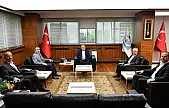 Başkan Büyükkılıç'a, berberler ve kuaförler odası'ndan ziyaret