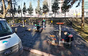 Büyükşehir'den yeşil alanlarda bakım mesaisi