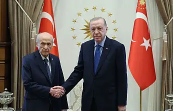 Cumhurbaşkanı Erdoğan, MHP Lideri Bahçeli ile Külliye'de görüştü