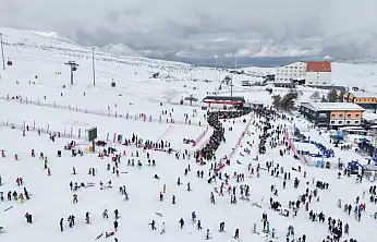 Erciyes'te hafta sonu yoğunluğu