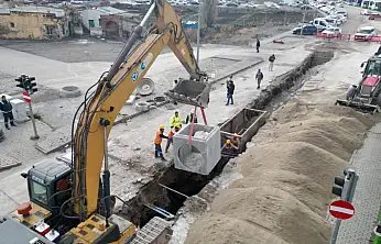 Kartal Kavşağı için altyapı çalışmaları sürüyor