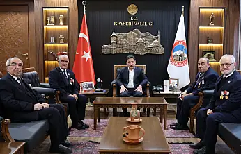 Muharip Gazilerden Vali Çiçek'e ziyaret