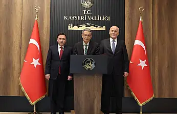 Sami Güçlü ve Mevlüt Bilici'den Vali Gökmen Çiçek'e ziyaret