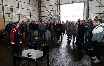 Talas Belediyesi İşçilere Yangın Eğitimi Verdi