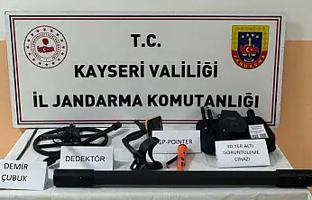 Tomarza'da kaçak kazıya suçüstü: 3 gözaltı