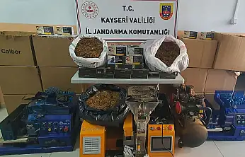 Tomarza'da Kaçak Tütün Baskını